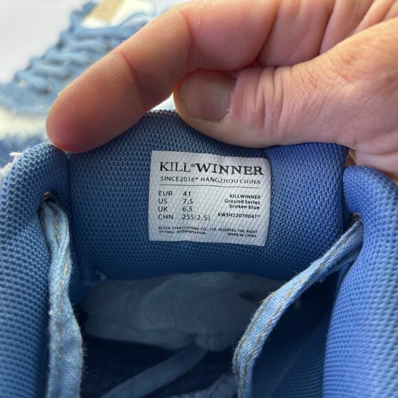 KILL WINNER  “Noah’s Ark Denim Shattered Meteor” Shoes Men’s Size 7.5 - Picture 8 of 12